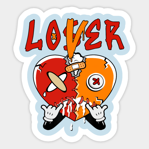 Loser Lover Drip Heart Cool Heart Sticker by craftydoartist